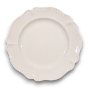 Red Cliff Ironstone Heirloom Dinner Plate 11" Scalloped Ivory Vintage 1958–1974